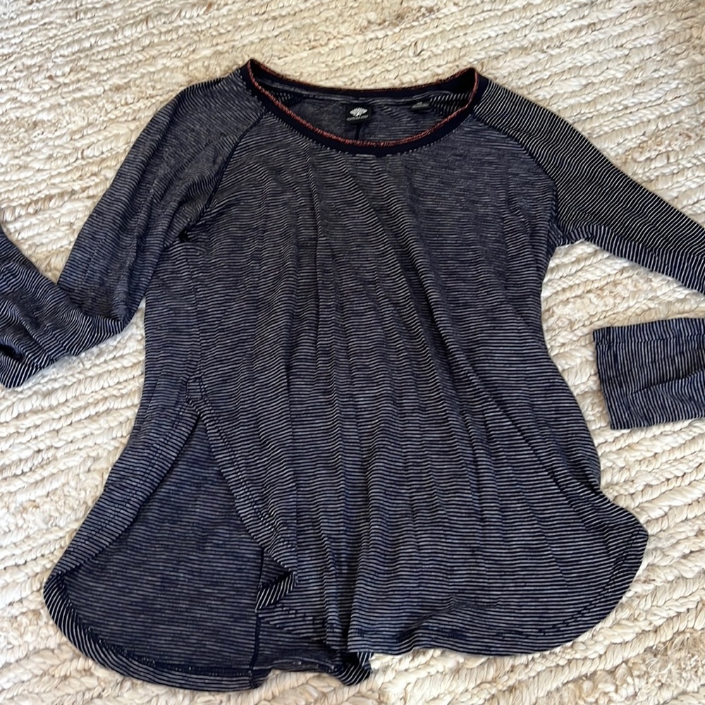 Scotch and Soda navy and white long sleeve tee